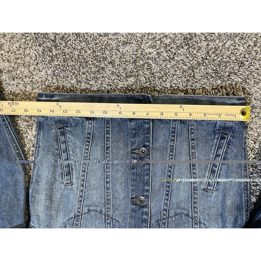 The Children's Place Unisex Kids Size 7/8 M Denim Jean Jacket Trucker Distressed - Picture 5 of 7